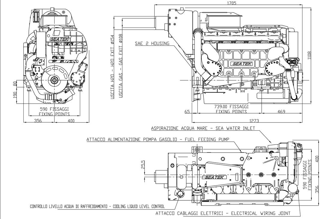Seatek 620 PLUS dimensions